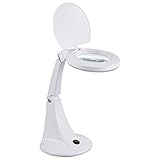 オーム(OHM) 電機 L-ZOOMエルズーム ルーペ付きLEDスタンドライト DS-L30B-W 08-0871