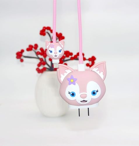 Image of Cartoon 3D Design Protective Case Compatible with Apple 18W - 20W USB-C Power Adapter Charger, Protective Cover for iPhone 18W & 20W Power Adapter Charger with Wire Saver. (Lina)