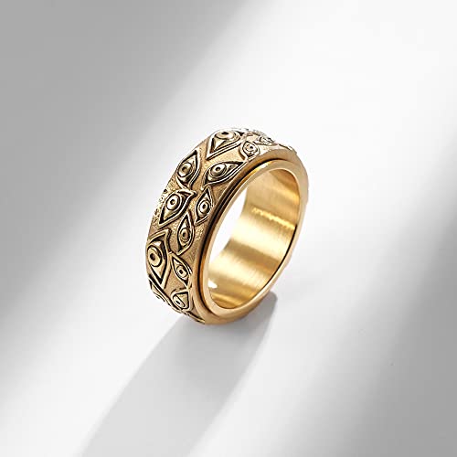 Anillo de ojo de Dios giratorio antiestrés para hombres 5