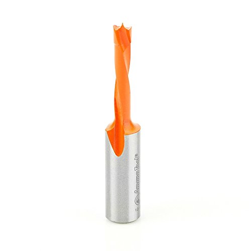 Amana Tool - 305005 Carbide Tipped Brad Pt. Boring Bit L/H 5mm Dia x 57mm Long x 10mm Sh