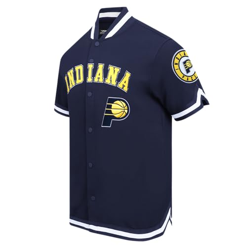 Pro Standard Mens NBA Indiana Pacers Classic Chenille Button Down Midnight Navy 2XL - Image 3