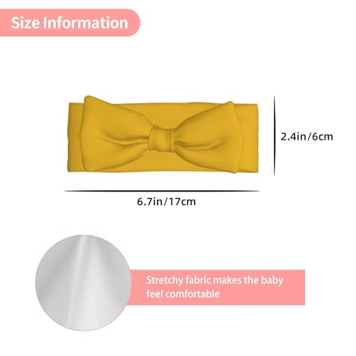 Solid color gold Baby Bow Headband. Comfortable baby headband, suitable for daily wear and photo props.3
