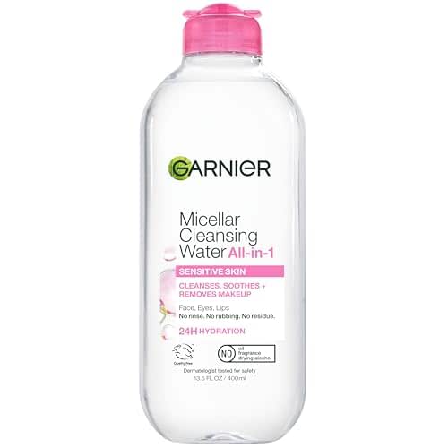 Garnier Micellar Water, Hydrating Facial Cleanser & Makeup Remover, Suitable