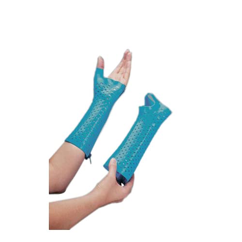 Rolyan AquaForm Universal Zippered Wrist and Thumb Spica Splint, X-Small, Electric Blue, Fracture or Post Cast Brace, Outrigger Base, Arthritis, Aquaplast Thumb Spica, Wrist Cock-Up Splint