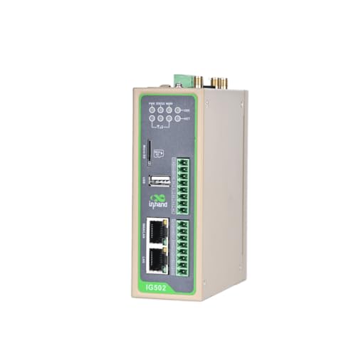 InHand Networks IG502 Industrial Edge Computing Gateway,Cost-Effective connectivity,4G LTE Cat 1,Python Programmable IIoT Gateway with RS232/RS485, 4DI + 4DO, Wi-Fi, GPS, VPN, Modbus MQTT