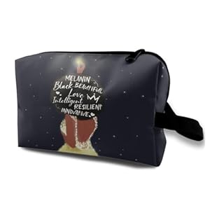 African American Makeup Bag, Cosmetic Bag for Afro-Black Women, Black Girl Stuff, Gifts for Women, Inspirational Gifts, Birthday Gifts