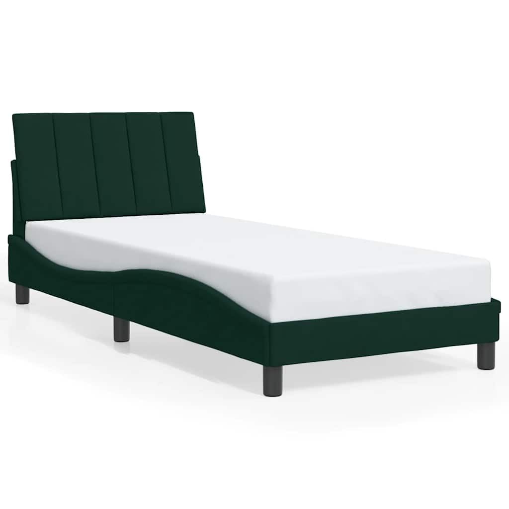 Cama de terciopelo LED, 90 x 200 cm, con forma de onda, para jóvenes y invitados, marco de madera de metal, montaje