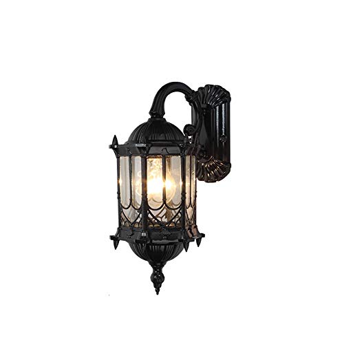 Lampe murale extérieure européenne en verre et aluminium pour jardin