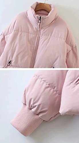 Gihuo Large Pink Cropped Puffer Jacket: The Perfect Blend of Warmth and Style for Winter 2025 - Image 6