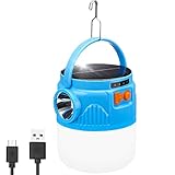 ☀【Fácil de Llevar y Colgar】Estas linternas para exteriores son de tamaño pequeño, fáciles de llevar con una mochila, resistentes y duraderas. La parte superior de la lámpara está equipada con un gancho, que es conveniente para colgar en una tienda, árbol o mochila, liberando sus manos. Es tu buen ayudante para viajes al aire libre.