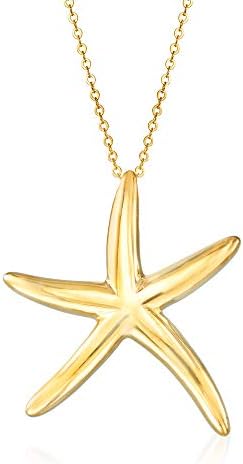 Ross-Simons Italian 14kt Yellow Gold Starfish Pendant Necklace