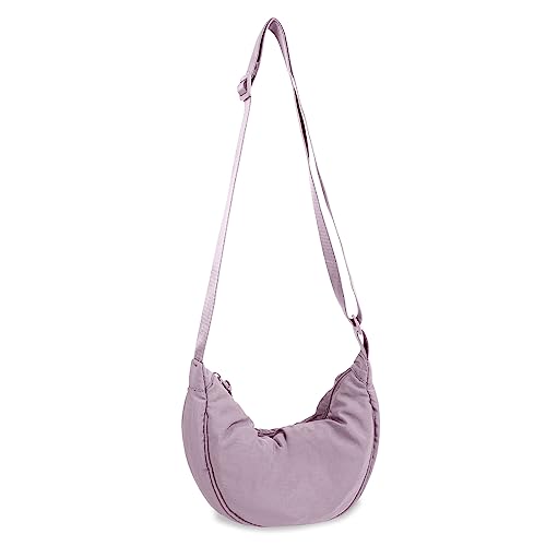 Image of Nylon Crescent Crossbody Bag for Women Purses Trendy Men,Small Travel Sling Bag Hobo