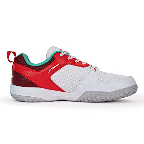 Image of Li-Ning Ultra Speed Badminton Shoe, White /Red /Dark Red