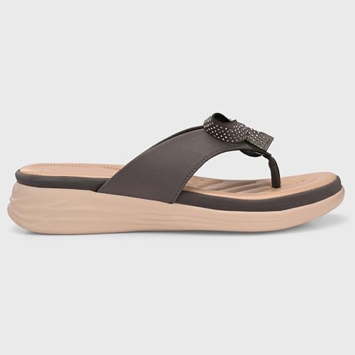 Image of Centrino Women's Sandals | Stylish Slip-On Sandals for Ladies | Durable Soft Cushioned Footbed for Comfort | Elegant & Trendy Design | Lightweight Daily And Casual Use Flip Flops (9343)