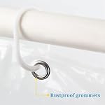 XTF2015 Clear Shower Curtain Liner, Heavyweight Waterproof Transparent Shower Curtain Liner with Hooks and Heavy Duty Magnets, 72 x 72 inches