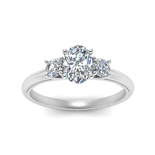 Image of Choose Your Gemstone Classic Three Stone Ring 925 Sterling Silver Oval Shape 3 Stone Engagement Rings Everyday Jewelry Wedding Jewelry Handmade Gifts for Wife US Size 4 to 12