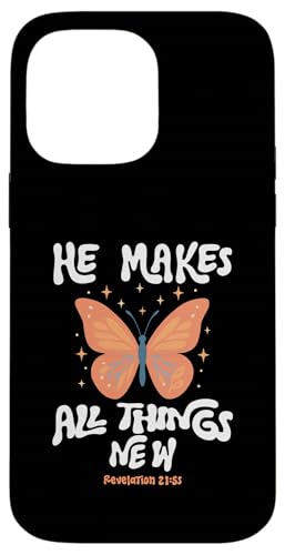 He Make All Things New Revelation 21:5 スマホケース iPhone 14 Pro Max 用