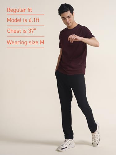 Image of DAMENSCH Statement Pique Textured Tshirt for Man, Thermoregulating, Tonal Rib T Shirt for Men Stylish, Sustainable Recycled Fabric Men T-Shirts