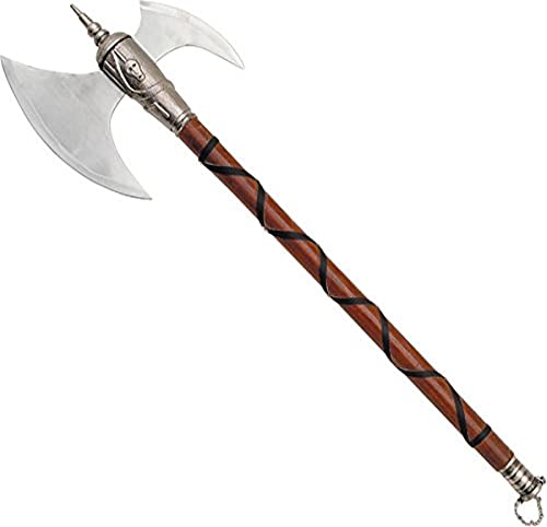 SZCO Supplies African Tribal Axe - 32.5-Inch Carbon Steel Axe with Wood Handle and Tribal Design