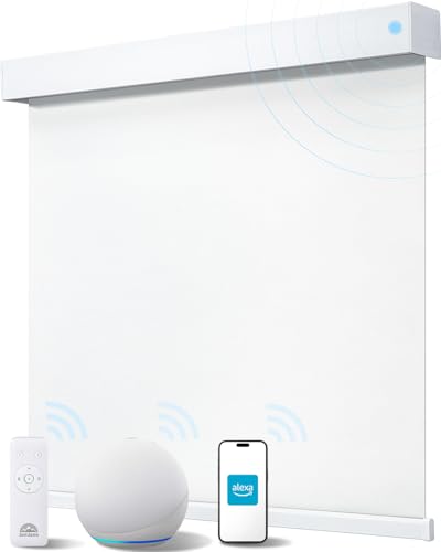 Axis Home Automation JaeJaes Smart Roller Shades for Windows, Alexa Motorized Blackout Blinds with Remote Control, Easy...