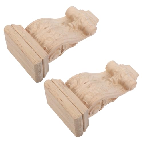 Consoles en bois sculpté massif POPETPOP support mural lot de 2