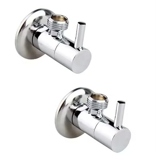 Image of Aquieen Full Brass Heavy Angle Stop Valve with Wall Flange Fluid (2)