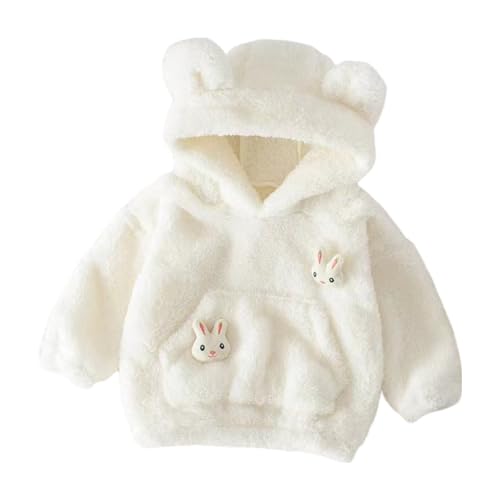 Boys Girls Fuzzy Fleece Pullover Hoodies Sweatshirt Casual Loose Outwear Coat with Pockets Outfits for Kids