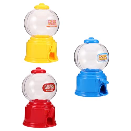 BESPORTBLE 3 Piezas Mini Máquina Expendedora de Dulces de Plástico, Dispensador de Chicles Fácil de Usar Diseño Compacto y Portátil para Fiestas y Cumpleaños Familiares