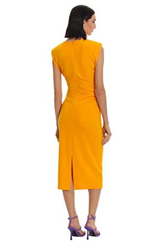 Donna Morgan Women's Sleek and Sophisticated Crepe Dress with Flattering Shirring at Side Seam3