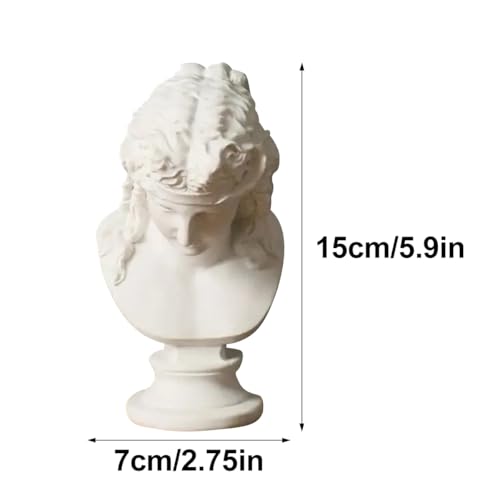 Figura de resina de mitología griega de 15 cm estilo E busto clásico 3