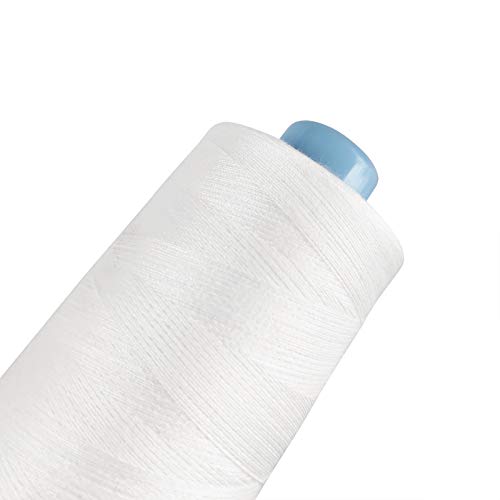 Hilos de coser poliéster 3000 yardas 2 bobinas negro y blanco miniatura 3