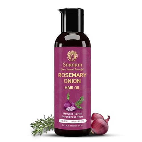 Image of Rosemary Onion Hair Oil | 100% Pure & Natural Hair Oil | Reduces Hair Fall, Strengthens Roots & Nourishes Hair | For All Hair Types | 100 ml
