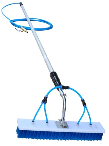 Image of Kenbrook Solar 8.2 Meters Long Solar Cleaning Kit with Nylon Brush and 180 Rotatable Bend, Water Fed PU Pipe & Adjustable Telescopic Extension Pole from 2.4 to 8.2 Meters
