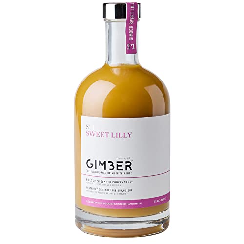 GIMBER Sweet Lilly Biologisches Ingwerkonzentrat 700ml | Alkoholfreies Bio-Getränk aus ein mix von Ingwer, Passionsfrucht, Ananas und Kurkuma | Premium Bio Ingwer Essenz Cover
