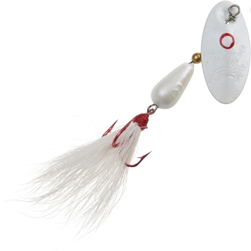 Panther Martin PMABWF_4_S Nature Series Dressed Teardrop Spinners Fishing Lure - Albino Red Hook - 4 (1/8 oz)