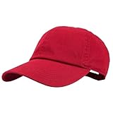 Picture of Gelante Baseball Caps Dad Hats 100% Cotton Polo Style Plain Blank Adjustable Size. 1803-Red-1PC