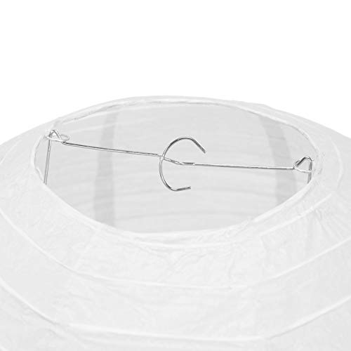 Wyzworks Round Paper Lanterns 10 Pack (White, 16") - Hanging Paper Lanterns Lamp For Wedding, Birthday, Party And Home Decorations With 8", 10", 12", 16" Option #TOP7