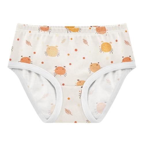 Wusikd Cute Hermit Crabs Girls' Underwear Cotton Girls Briefs Soft Toddler Underwear 2T