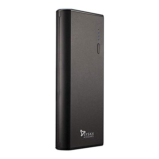 Syska Power Port100 L1002J 10000mAH Lithium-Ion Power Bank (10W, 3 USB Output, Micro USB Input) (Black)