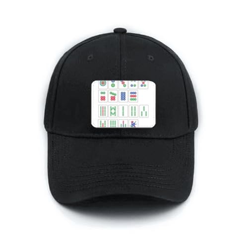 Casquette Mahjong homme femme chapeau échecs chinois coton réglable noir