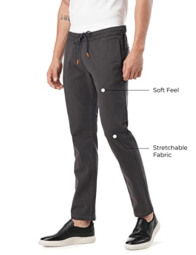 Image of FYLTR Men's Taper Fit Stretch Cotton Joggers with Elasticated Waistband & Drawstrings
