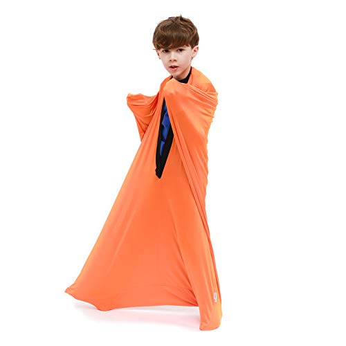 Image of SANHO Dynamic Movement Sensory Sock Body Sock,Small,3-5 Years, 40 inch H x 27 inch W,Good for Height:30 inch-41 inch,for Sensory Processing Disorders,Updated Version,Orange