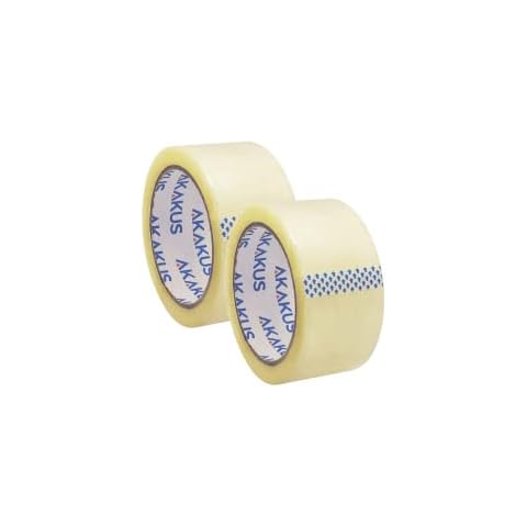 Strong Clear Heavy Duty Packaging Tape, Great For Packing, Shipping, Packaging & Moving, 2 Roll clear parcel tape (48mm x 66m) packing tape For Industrial and Household Uses Cover