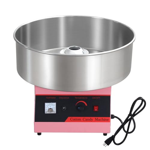 Commercial Cotton Candy Machine, Electric Floss Maker With Stainless Steel Bowl, For Home Party Carnival,pink