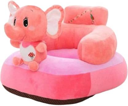 ELSTONE HOME Sofa Cum Bed Shape Imported Soft Toy Chair/seat for Baby Sitting/Soft Toy Chair for Kids - (Orange and Green)