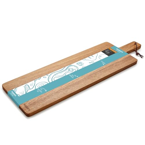 Kuppels NICE Slim Long Holz Schneidebrett mit Griff Akazienholz 60×18cm