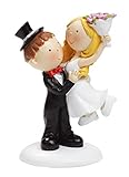 Hochzeitspaar Brautpaar als Tischdeko/Tortendeko, Mann hebt Frau, 90 mm