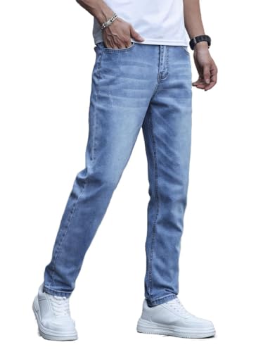 Mywinway Skinny Jeans for Men Spring Summer Stretch Straight Leg Mid Rise Slim Fit Fashion Stretchy Denim Jeans Pants3