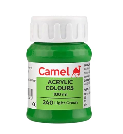 Image of Acrylic Colour (Fabric colour) 100ML - Versatile, Permanent, and Skin-Friendly Paint for Multiple Surfaces | (Light Green 240)