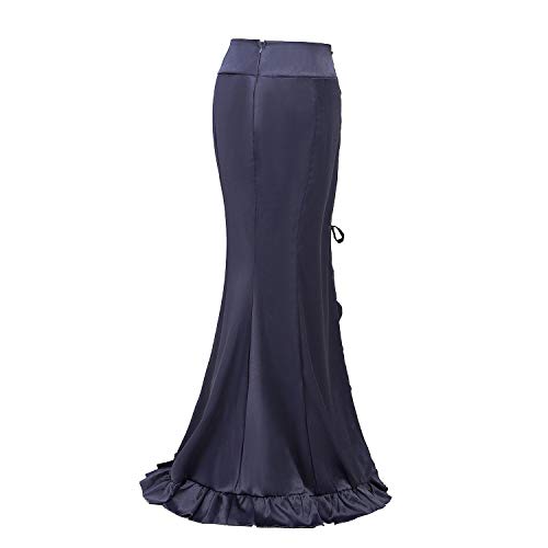 Women's Halloween Skirt Evening Party Victorian Steampunk Ruffled Fishtail Mermaid Skirt4